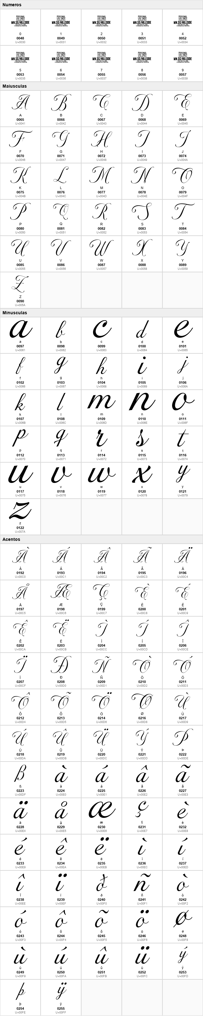 Hillside Calligraphy