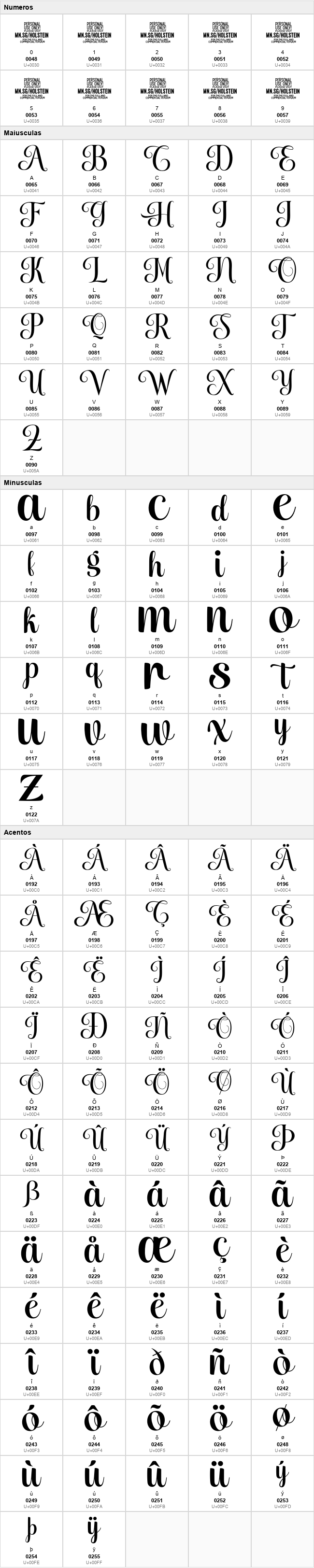 Holstein Script