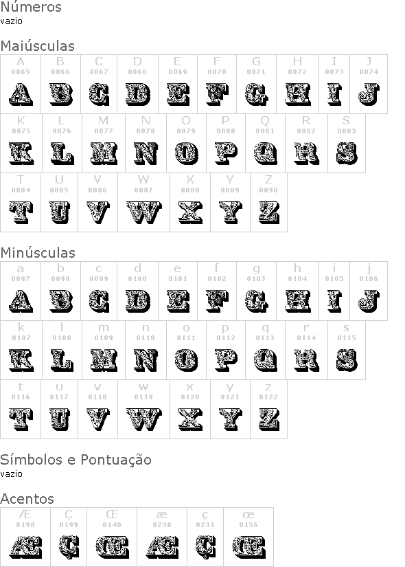 Lettres ombrées ornées